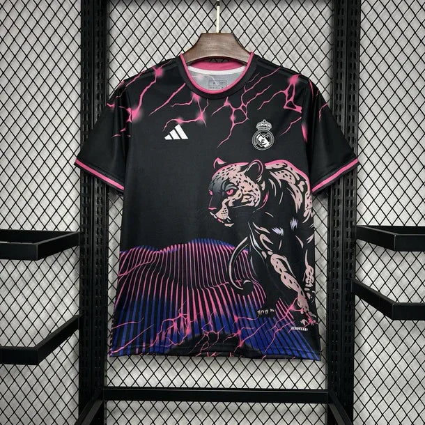 Real Madrid Black Pink Panther Soccer Jersey 2024/25