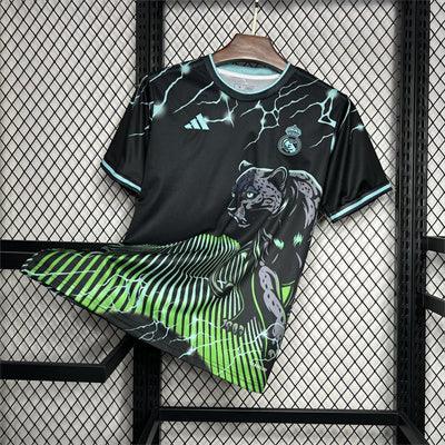 Real Madrid 2024/25 Black and Green Special Edition Soccer Jersey