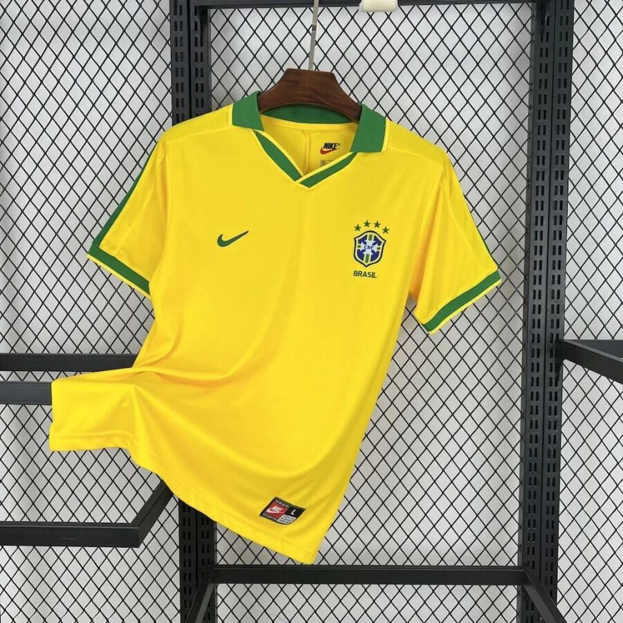 Brazil Retro Soccer Jersey 1997