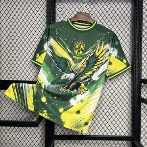 Brazil Concept Green Yellow Eagle 2024-25 Soccer Jersey