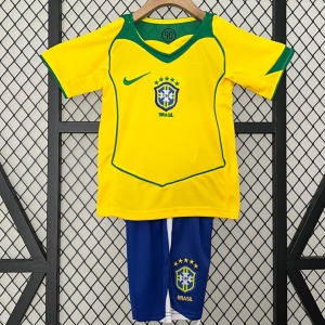 Brazil Youth Retro Soccer Jersey 2004