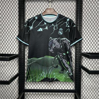 Real Madrid 2024/25 Black and Green Special Edition Soccer Jersey