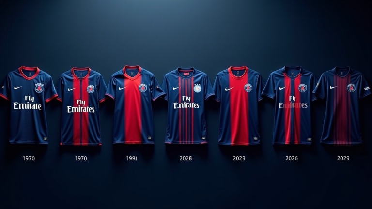 History of the PSG jersey: from the origins to 2026, the full evolution