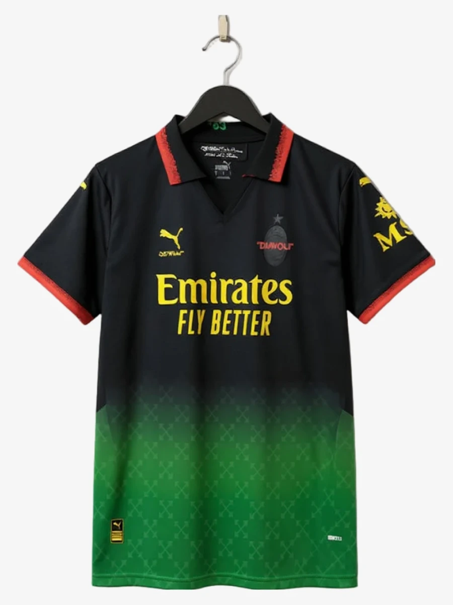 maillot-concept-ac-milan-edition-off-white-noir-2025-2026 studio v12 Concept Jerseys AC Milan Off-White Black Edition 2025-2026