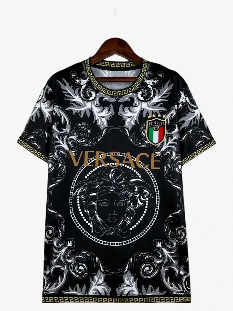 Italy Concept Black Gold 2023 2024 Soccer Jersey