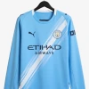 Manchester City Home Long Sleeve Soccer Jersey 2025-2026