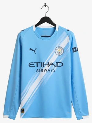 Manchester City Home Long Sleeve Soccer Jersey 2025-2026