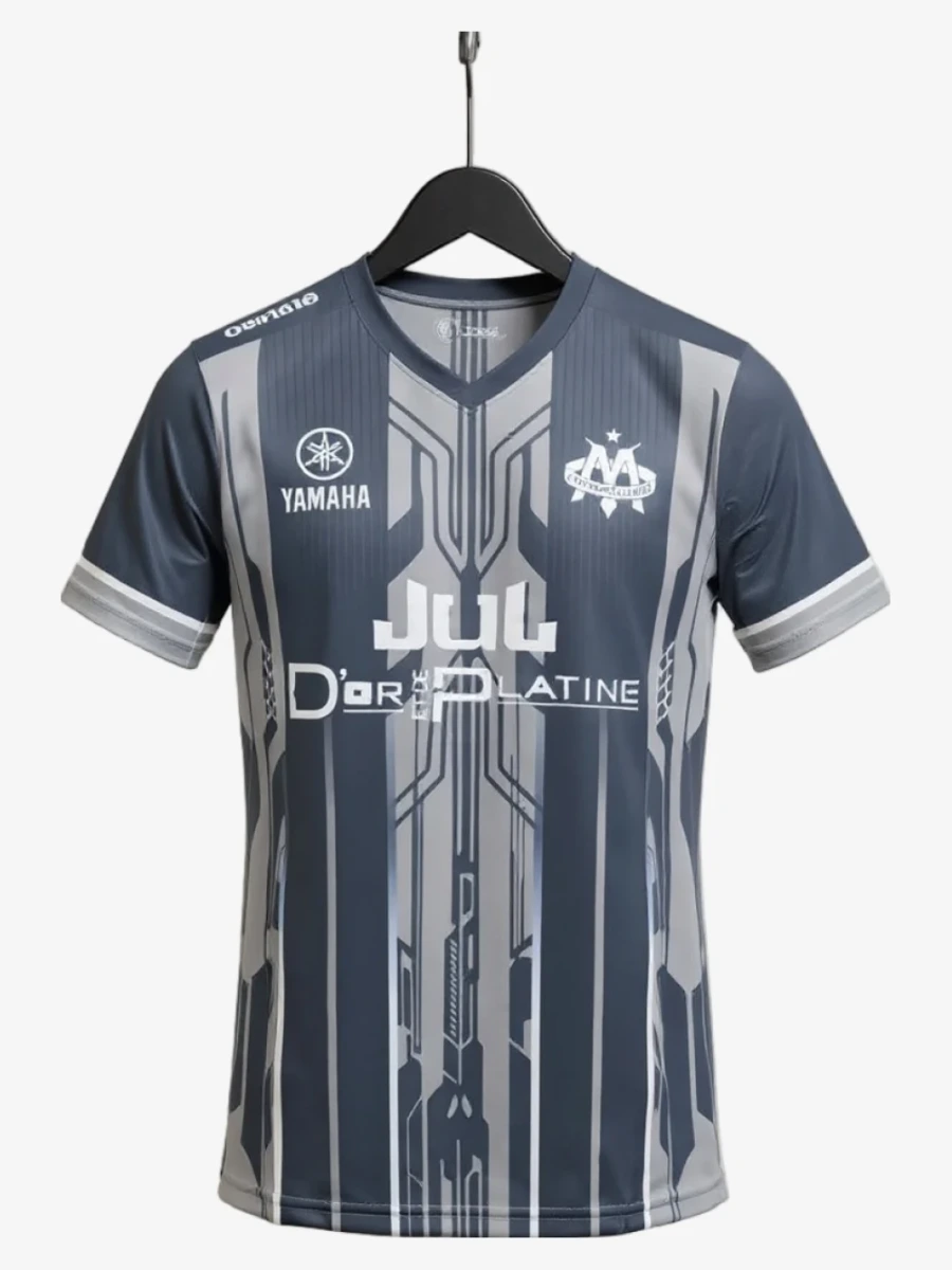 maillot-om-x-jul-grey-2025-2026 studio v12 OM x Jul Grey Soccer Jersey 2025-2026