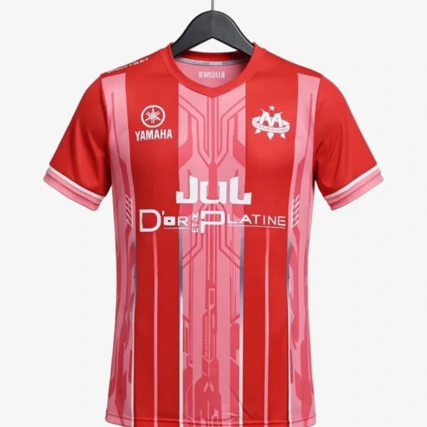 OM x Jul Red Soccer Jersey 2025-2026