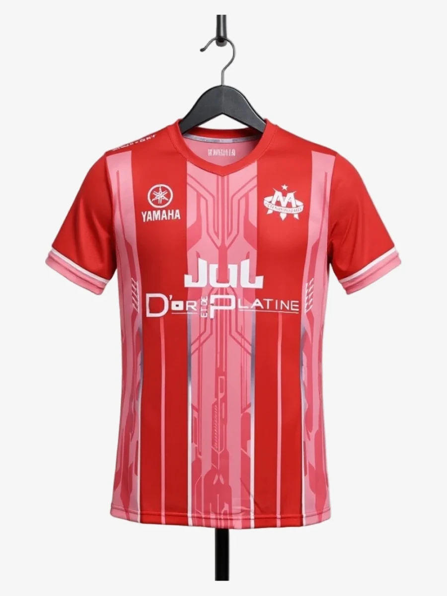 OM x Jul Red Soccer Jersey 2025-2026