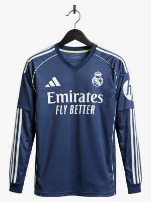 Real Madrid Away 2025-2026 Long Sleeve Soccer Jersey